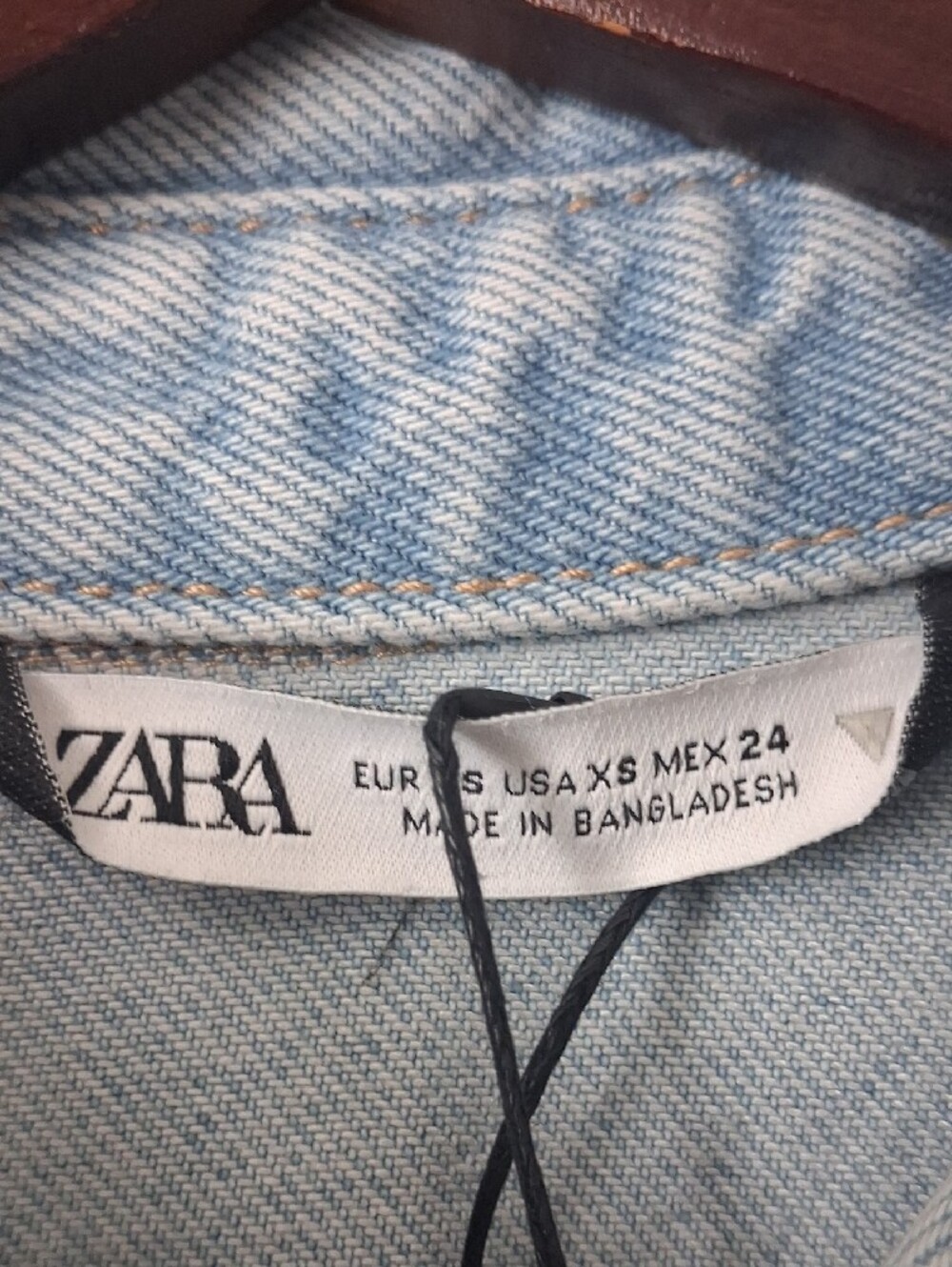 Zara Light Blue Denim Mini Dress - Picture 4 of 4